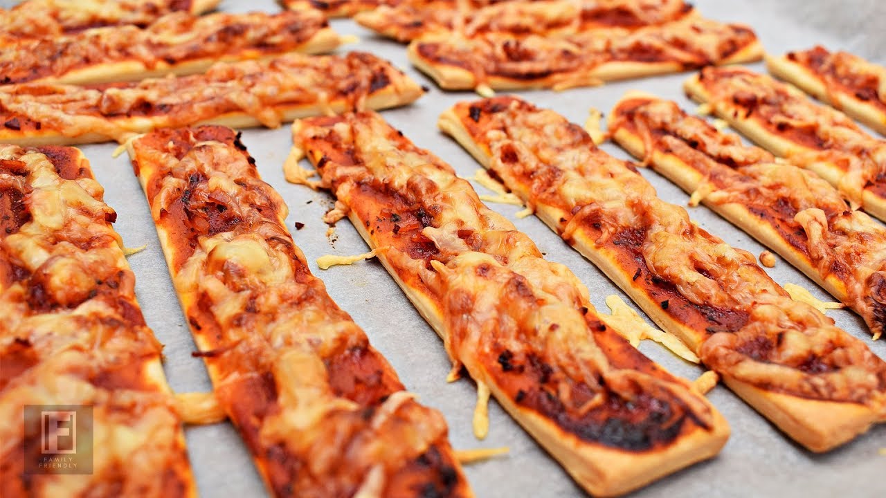 Homemade Ham & Cheese Pizza Sticks Recipe YouTube