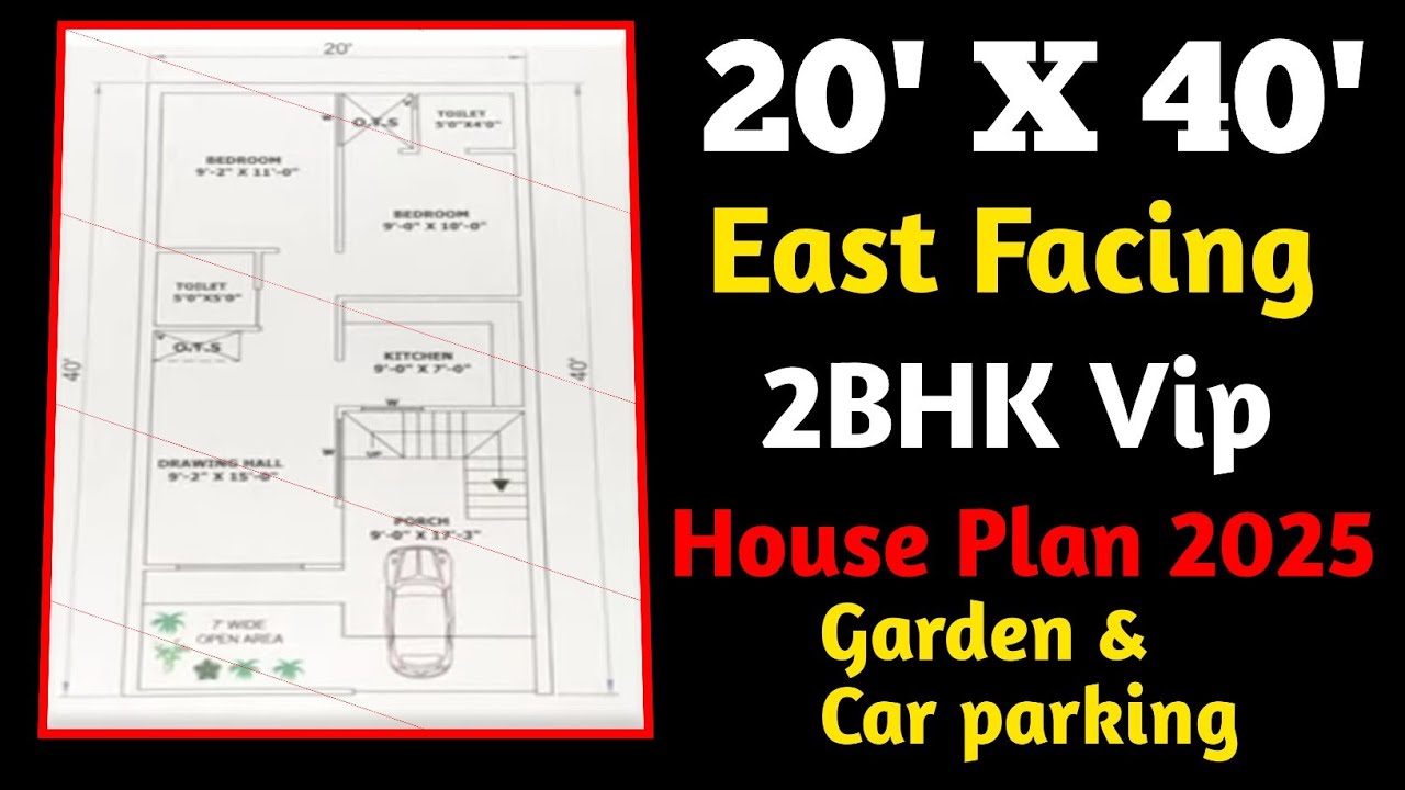 20 x 40 house plans east facing with vastu। 20x40 ghar ka naksha with ...