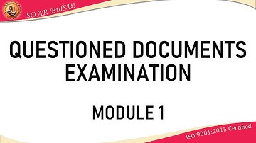 KINDS OF DOCUMENTS | QUESTIONED DOCUMENTS EXAMINATION