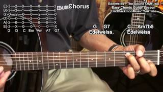 EDELWEISS The Sound Of Music Rodgers & Hammerstein Guitar Lesson @EricBlackmonGuitar