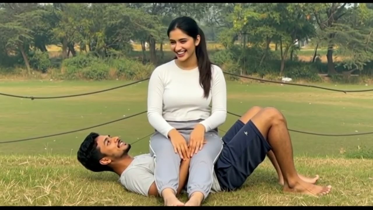 Boy girl stomach sitting video India 55