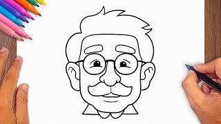 How to draw Grandpa - Grandpa Drawing Ideas