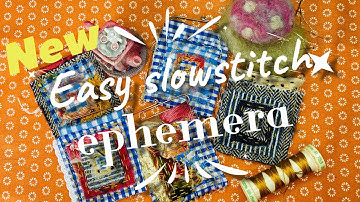 Easy slow stitch ephemera Use up those scraps paperclips PROCESS VIDEO