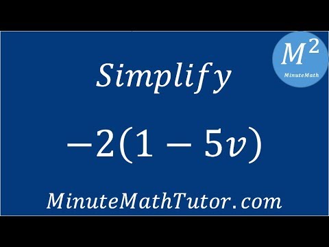 Simplify -2(1-5v)
