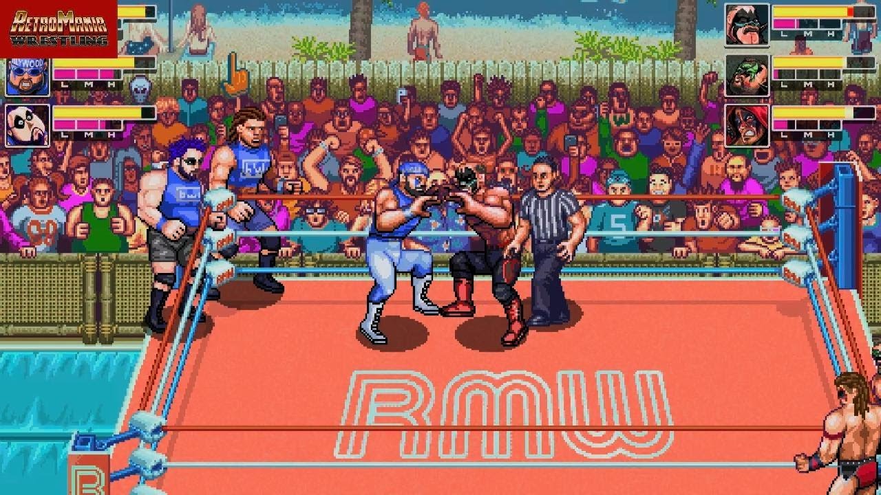 RetroMania Wrestling House Show mode at the Beach!!