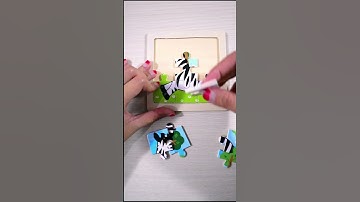 Funny Zebra Puzzle | Hello Binbin #jigsawpuzzle #puzzlegame #puzzle #animals #shorts