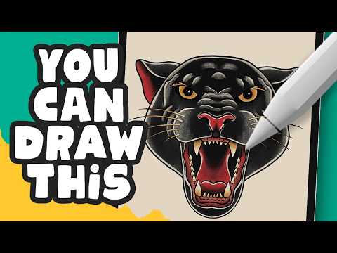 Procreate Tattoo Tutorial: Black Panther Design from Sketch to Color