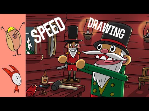 NUTCRACKER  // Making toys for the holidays // Maker // SPEED DRAWING