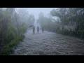 Walking in Nonstop Rain in Rural Indonesia 🌧️ | Peaceful Village Atmosphere