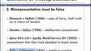 Misrepresentation Lecture (2 of 4)