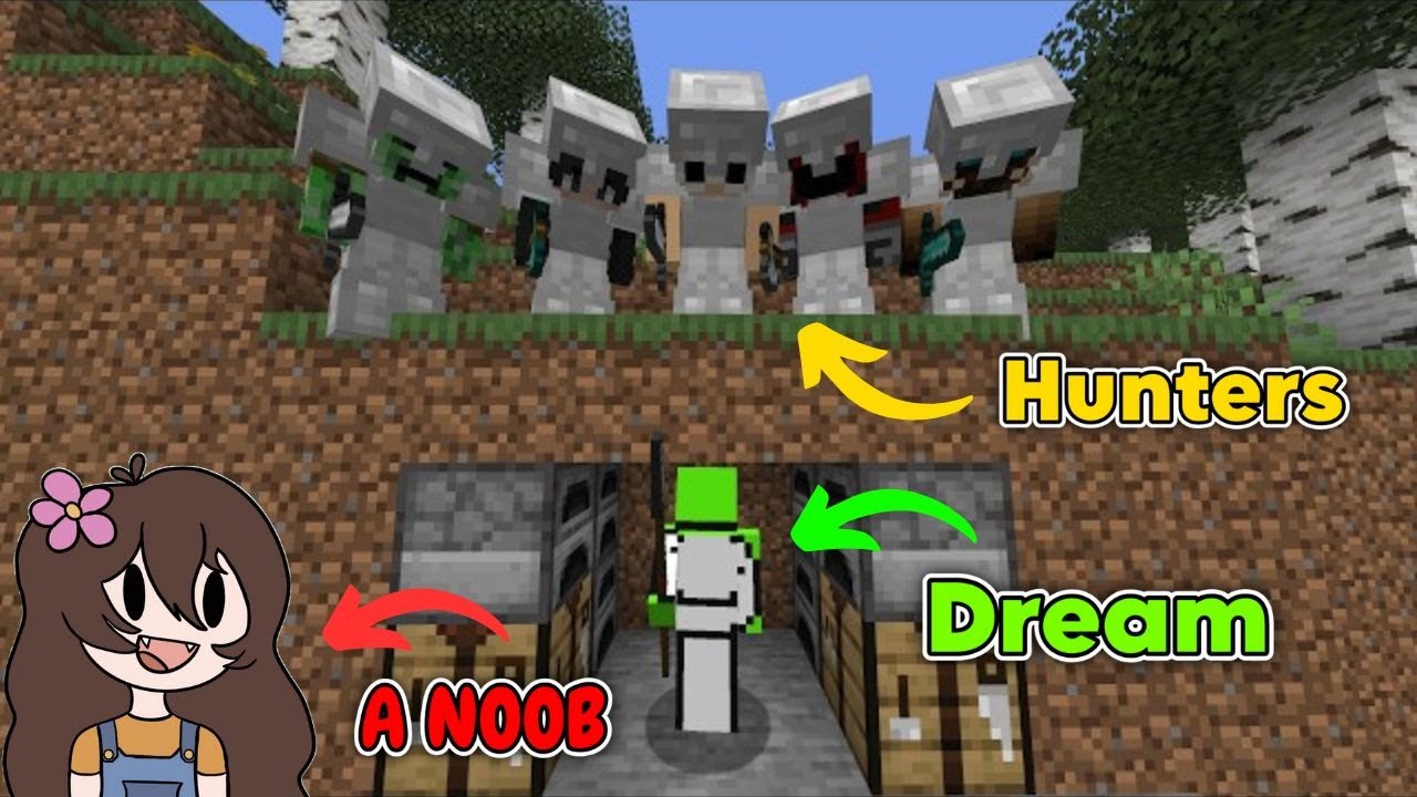 DREAM WITH SPEAR = OP  | Minecraft Speedrunner VS 5 Hunters REVIVAL (reaction)