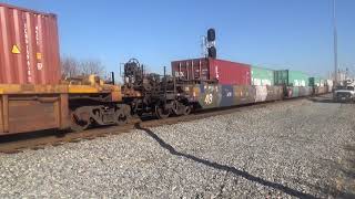 NS Intermodal Train 228 at Gainesville, VA With Railfan Rowan!! 12/16/18
