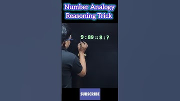 Number Analogy Reasoning Short Tricks | #reasoning short tricks #ssc #ssccgl #sscgd #sscchsl