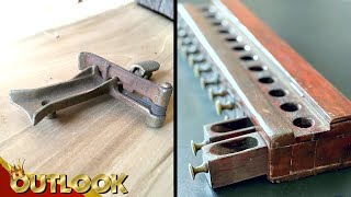 What Is This Mysterious Cast Iron Thing With A Trigger And This Antique Box With Holes And Drawers?