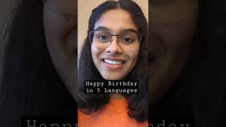 Say Happy Birthday in 5 Languages #shorts