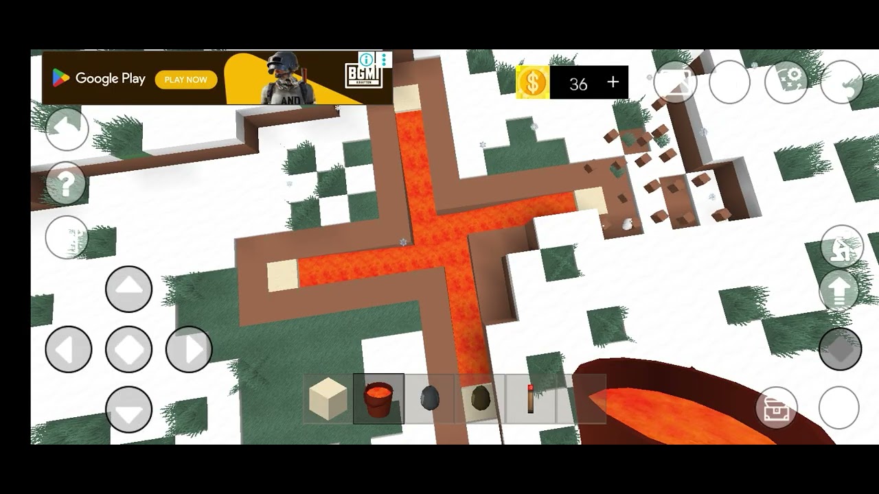 I make a lava trap in mini block craft 🌋🌋🌋🌋🌋🌋