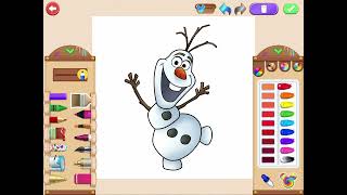 Disney Coloring World Plus Disney FROZEN Franchise Series Associated Characters Spotlight Video
