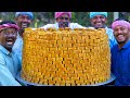 1000 mysore pak  traditional mysore pak recipe cooking in village  quick  easy sweet recipe