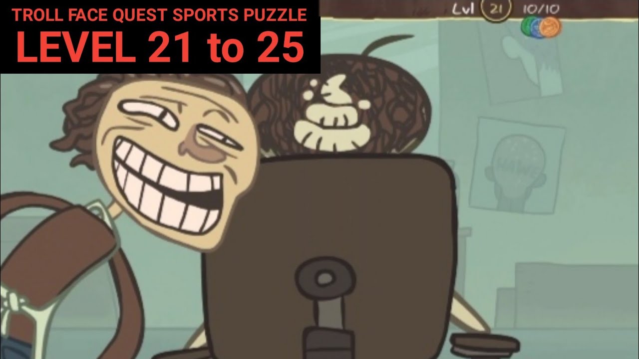 Troll Face Quest SPORTS PUZZLE Level 21 22 23 24 25