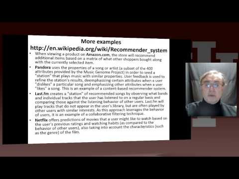 Big Data Course-Spring Unit 16: Lesson 1: Recap and Examples of Recommender Systems