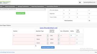 CREATION OF AUTO QUESTION PAPER(EXAMINATION MANAGEMENT) screenshot 5
