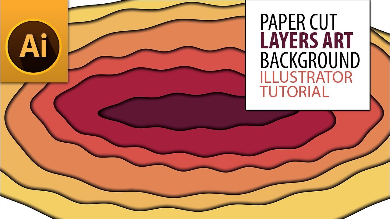 Realistic Paper Cut Layers Art Background in Adobe Illustrator