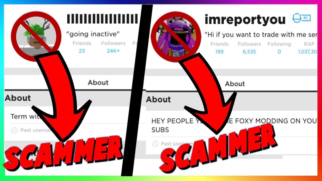 These Two Roblox Scammers Tried Framing My Friend Imreportyou And - these two roblox scammers tried framing my friend imreportyou and