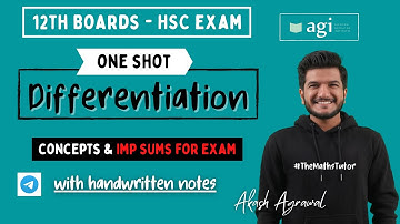 One Shot Differentiation | Class 12th Commerce | Maths 1 | HSC Commerce 2022 | Akash Agrawal