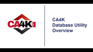 CA4K Database Utility Overview