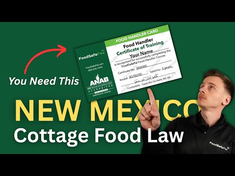 New Mexico Cottage Food Law Food Handler Card Required