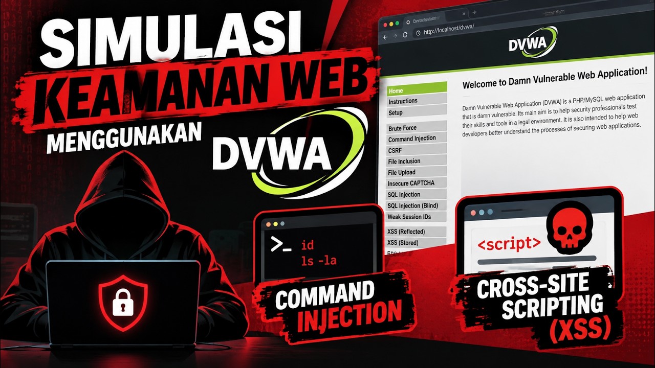 Simulasi Keamanan Web Menggunakan DVWA: Command Injection & XSS - YouTube