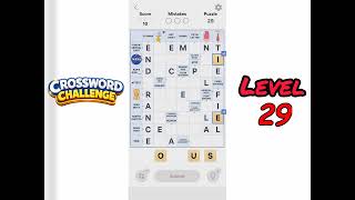 Crossword Challenge Level 29 Walkthrough