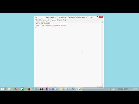 Variables Using Python v2 7 9