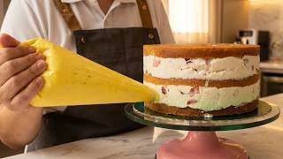 BOLO DE MORANGO COM SUSPIRO PARA FESTA / APRENDA ESSE RECHEIO MARAVILHOSO @PARISCAKEDESIGNER