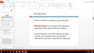 Day13  Decision analysis