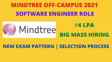 Mindtree Off-Campus 2021 | Mass Hiring | SE role | New Exam Pattern | ₹4 lpa