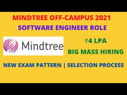Mindtree Off-Campus 2021 | Mass Hiring | SE role | New Exam Pattern | ₹4 lpa