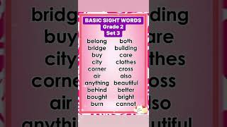 #trending BASIC SIGHT WORDS Grade  2 Set 3 #trend #shorts #short #shortsbeta #shortsfeed #viral #sdg