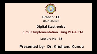 Digital Electronics | Circuit Implementation Using PLA & PAL | AKTU Digital Education