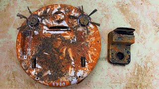 : Restoration old broken robot Ecovacs vacuum cleaner | Retro console iRobot Roomba restore and repair