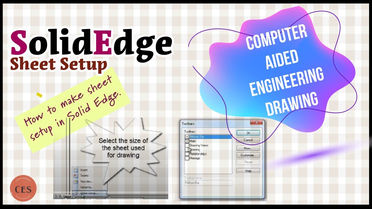 How to make sheet setup in Solid Edge - YouTube