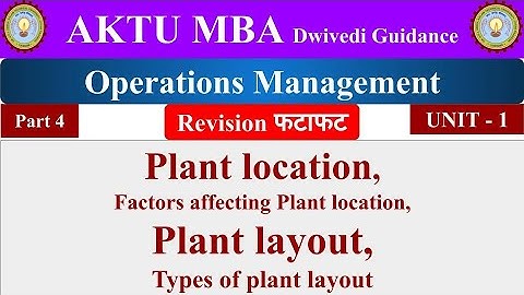 4| operations management, operations management lecture, operations management unit 1, aktu mba