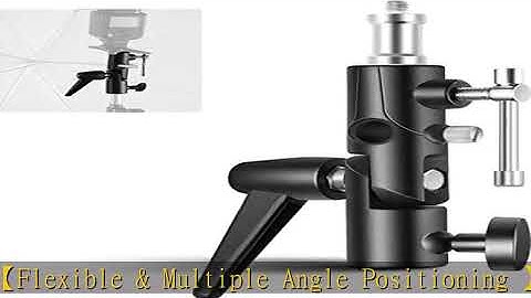 NEEWER Camera Flash Bracket H-Type Mount with Umbrella Softbox Holder, 180° Swivel Adjustable Metal