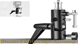 NEEWER Camera Flash Bracket H-Type Mount with Umbrella Softbox Holder, 180° Swivel Adjustable Metal screenshot 4
