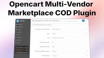 Opencart Multi-Vendor Marketplace COD Plugin