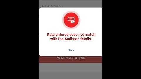 Poshan tracker Aadhar verification trick || Data entered does not match with the Aadhaar details