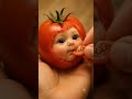 Tiny Tomato Baby's First Bite 🍅👶❤️ #shorts #viralshorts