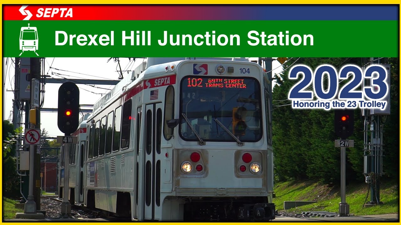 SEPTA Trolleys At Drexel Hill Junction Station In 2023