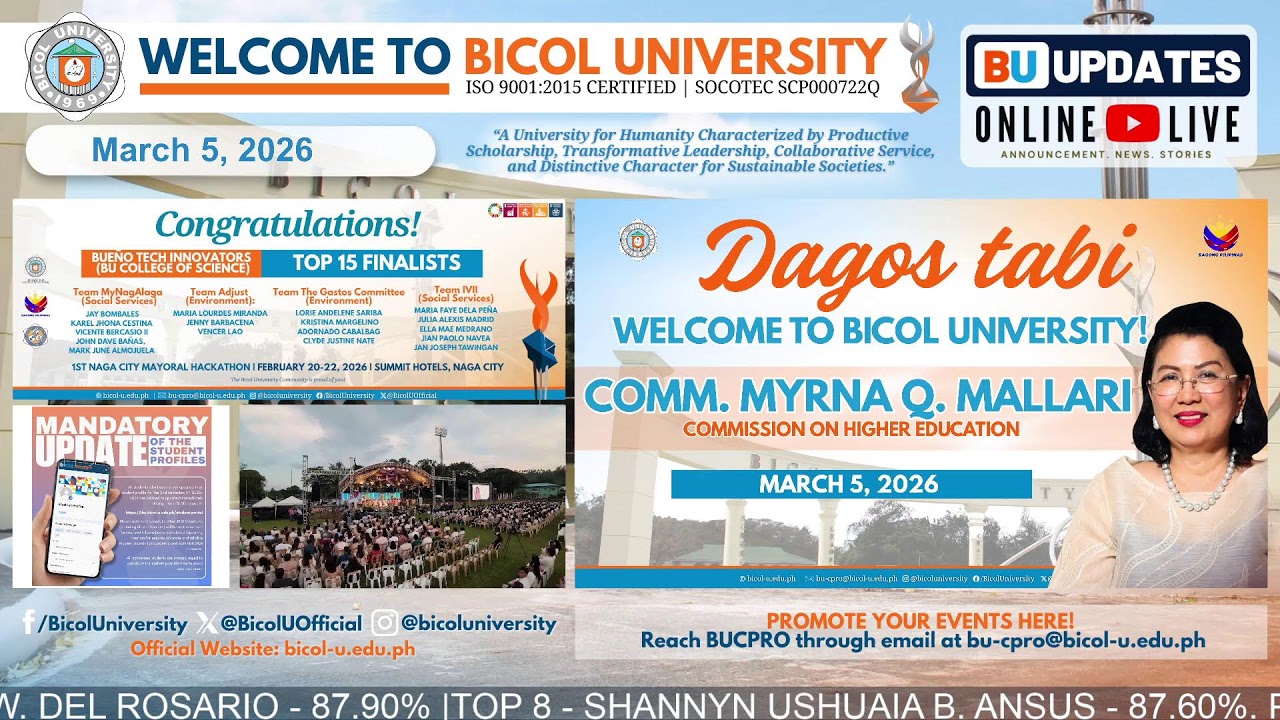 BU UPDATES | March 5, 2026