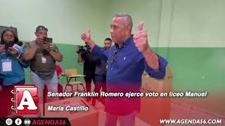 Senador Franklin Romero ejerce voto en liceo Manuel María Castillo